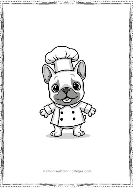 A French Bulldog Dressed As A Chef Free PDF Printable