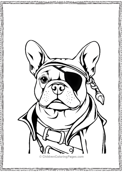 A French Bulldog Dressed As A Pirate Free PDF Printable