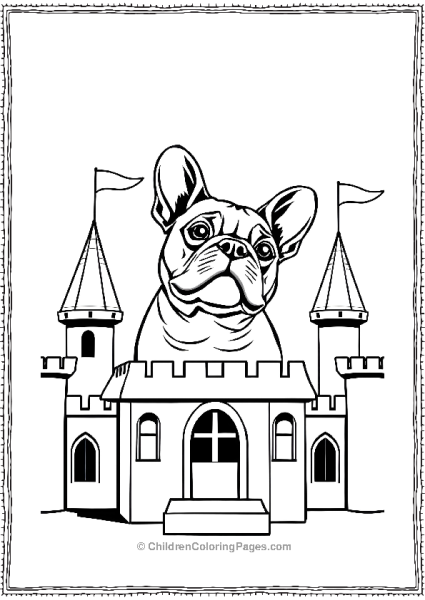 A French Bulldog In A Cardboard Castle Free PDF Printable