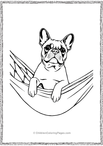 A French Bulldog In A Hammock Free PDF Printable