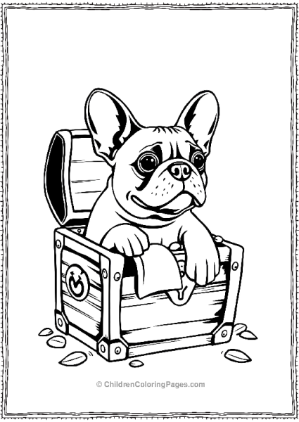 A French Bulldog In A Treasure Chest  Free PDF Printable