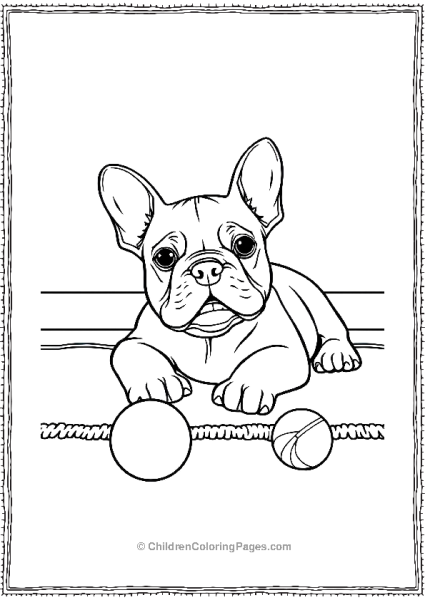 A French Bulldog Puppy With Floppy Ears Lying Down Free PDF Printable