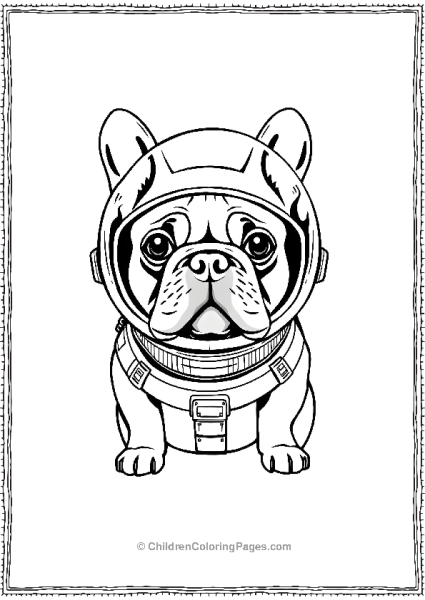 A French Bulldog Wearing A Space Helmet Free PDF Printable