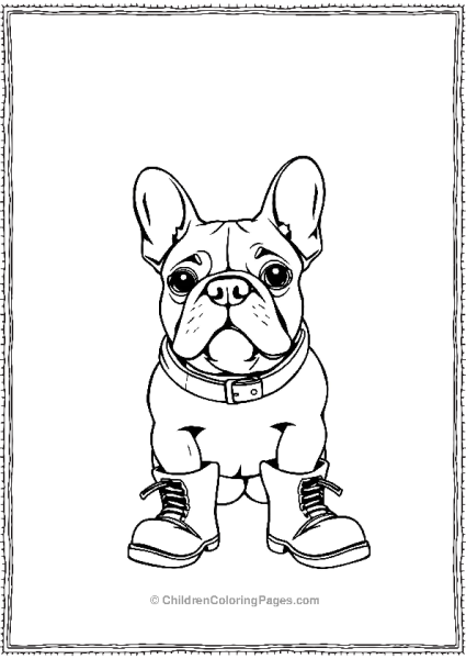 A French Bulldog Wearing Boots  Free PDF Printable