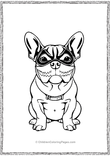 A French Bulldog With A Halloween Mask Free PDF Printable