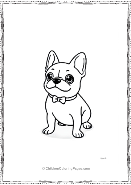 A French Bulldog With A Small Bowtie And Monocle  Free PDF Printable