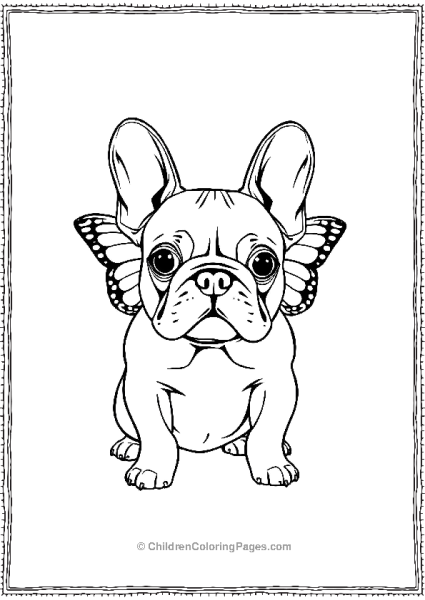 A French Bulldog With Butterfly Wings  Free PDF Printable