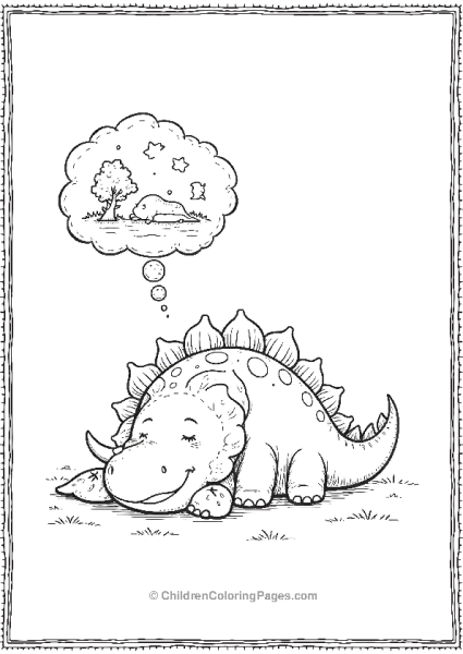 A Kawaii Ankylosaurus Sleeping Under A Blanket Free PDF Printable