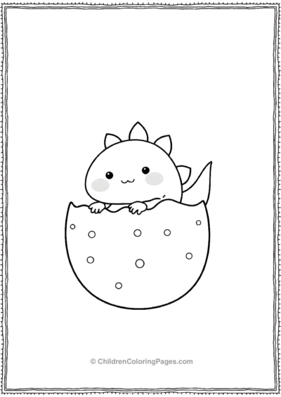 A-Kawaii-Dinosaur-Egg-With-Chubby-Cheeks Free PDF Printable