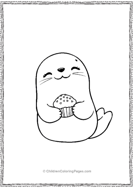 A Kawaii Seal Winking Free PDF Printable