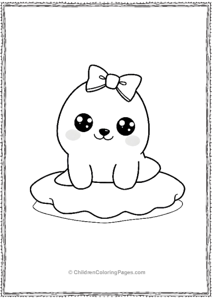 A Kawaii Seal With Big Round Eyes Free PDF Printable