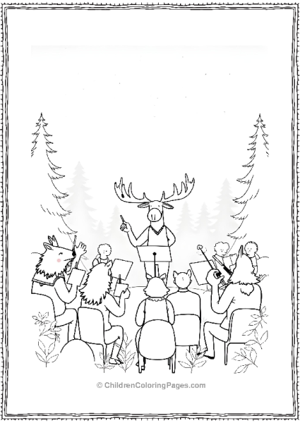 A Moose Conducting Orchestra Free PDF Printable