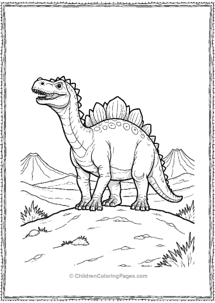 A Majestic Ankylosaurus Standing On A Hill 1 Free PDF Printable