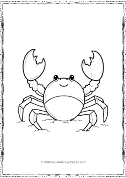 A Minimalist Crab With Its Claws Raised Free PDF Printable