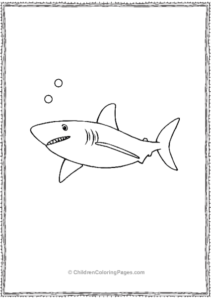 A Minimalist Shark Gliding Through The Water Free PDF Printable