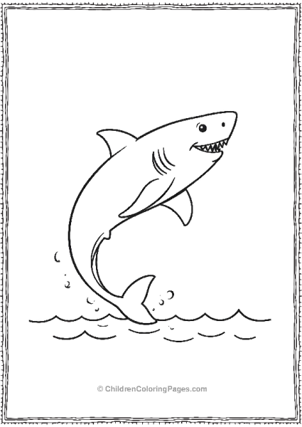 A Minimalist Shark Jumping Out Of The Water Free PDF Printable