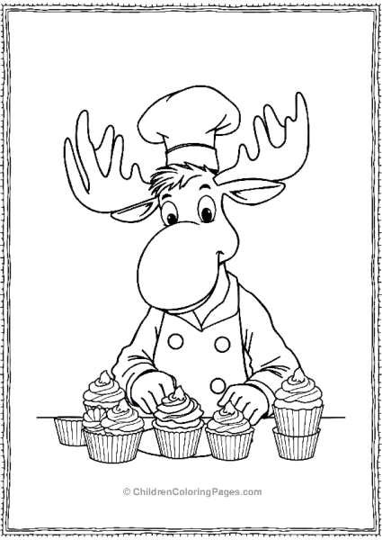 A Moose As A Pastry Chef Free PDF Printable