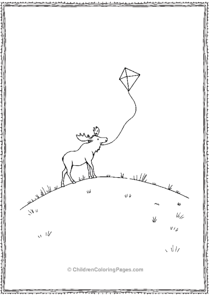 A Moose Flying A Kite Free PDF Printable