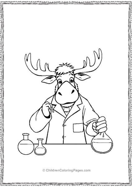 A Moose In Science Lab Free PDF Printable