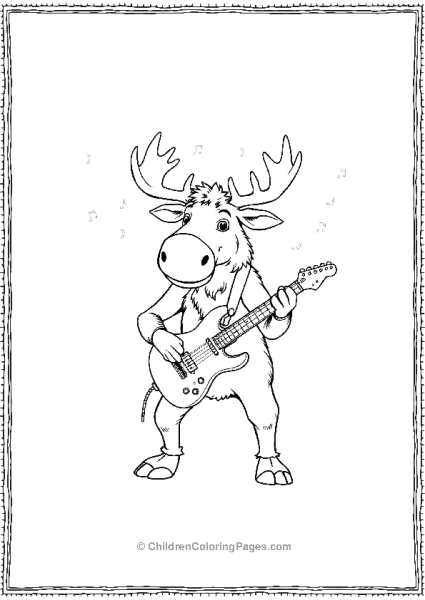 A Moose Playin Guitar Free PDF Printable