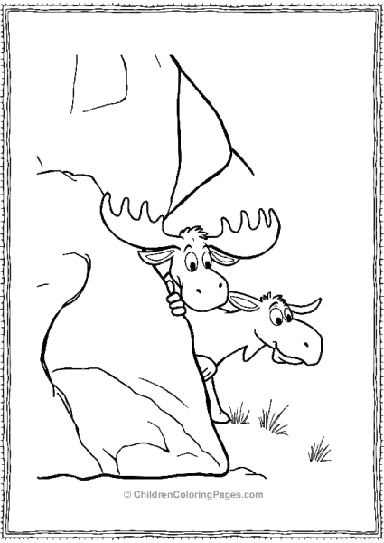 A Moose Playing Hide And Seek Free PDF Printable