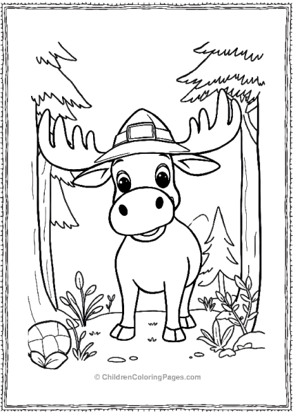 A Moose With Detective Hat Scaled Free PDF Printable