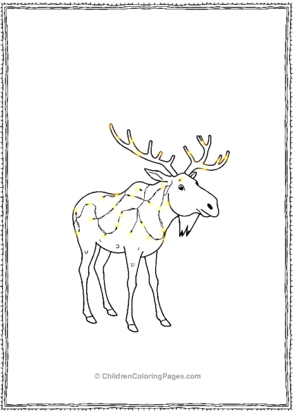 A Moose With Glow Lights Free PDF Printable