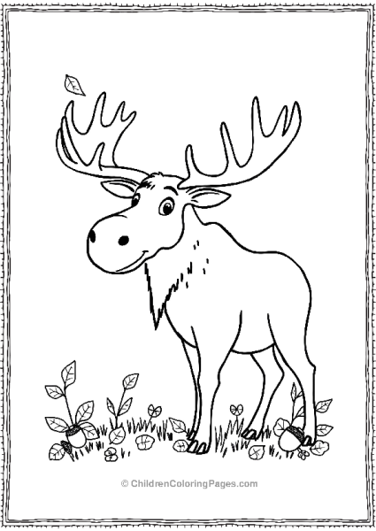 A Moose With Nuts Free PDF Printable