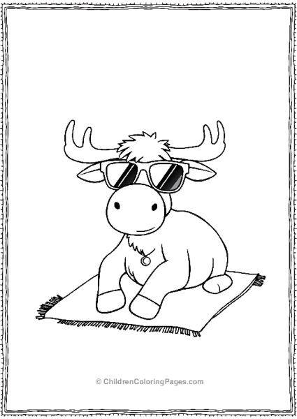 A Moose With Sunglasses Free PDF Printable