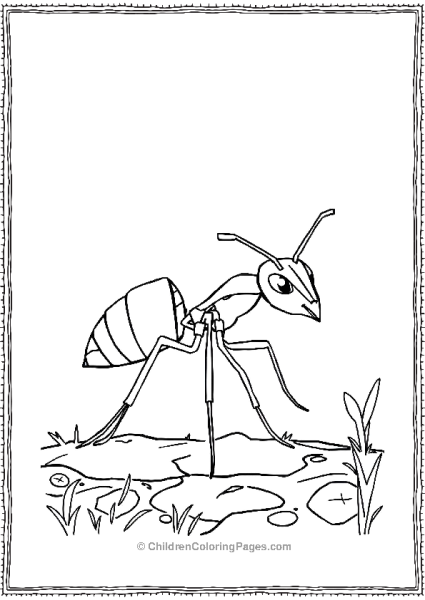 A Mother Ant Carrying A Small Bundle Realistically Free PDF Printable