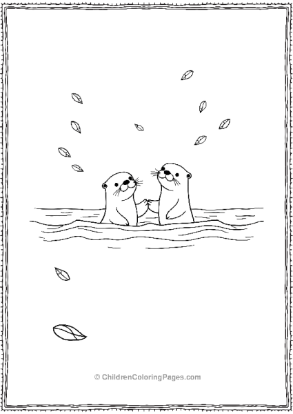 A Pair Of Otters Free PDF Printable