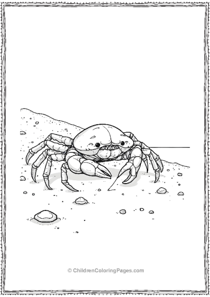 A Realistic Crab Crossing A Sandy Dune With Tiny Paws Free PDF Printable