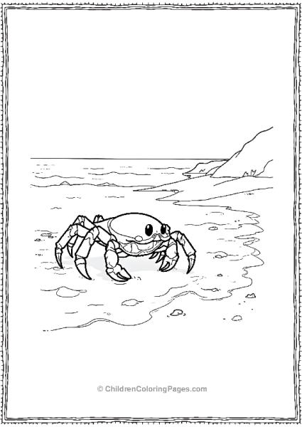 A Realistic Crab Scuttling Across The Beach Free PDF Printable