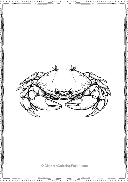 A Realistic Crab With Barnacles Growing On Its Back Free PDF Printable