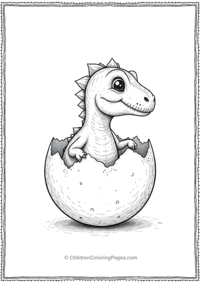 A-Realistic-Dinosaur-Egg-Slightly-Open Free PDF Printable