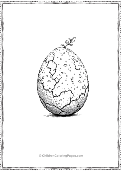 A-Realistic-Dinosaur-Egg-With-Rough-Textured-Skin Free PDF Printable