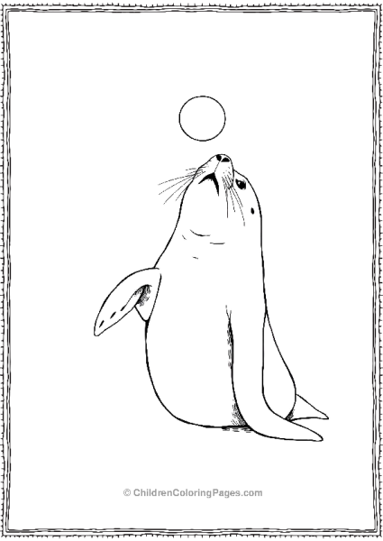 A Realistic Seal Balancing A Ball On Its Nose Free PDF Printable