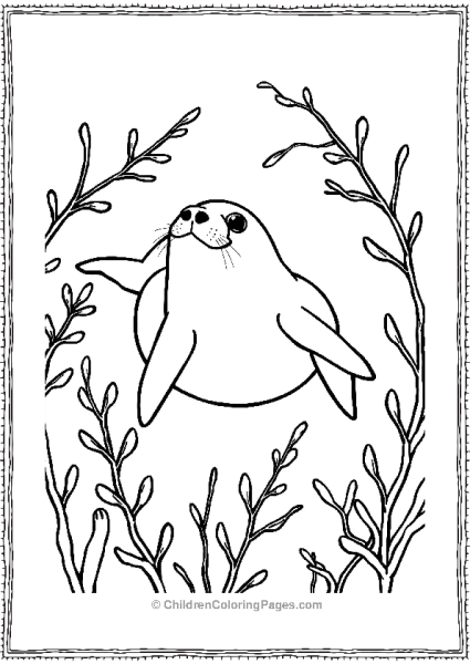 A Realistic Seal Swimming Through The Ocean Free PDF Printable