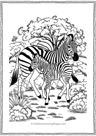 A-Realistic-Zebra-Mother Free PDF Printable