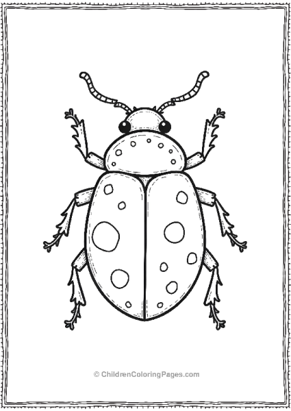 A Round Beetle With Polka Dots On Its Shell Free PDF Printable