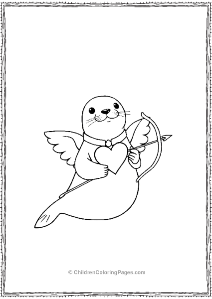 A Seal Dressed As A Cupid Free PDF Printable