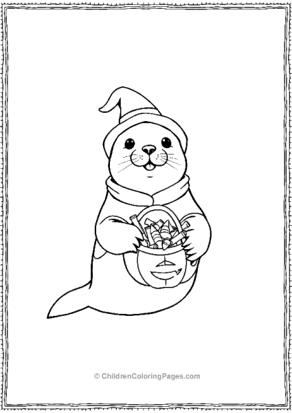 A Seal In A Halloween Costume Free PDF Printable