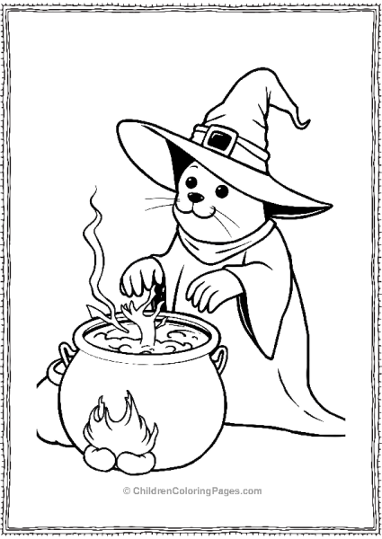 A Seal In A Witch Costume Free PDF Printable