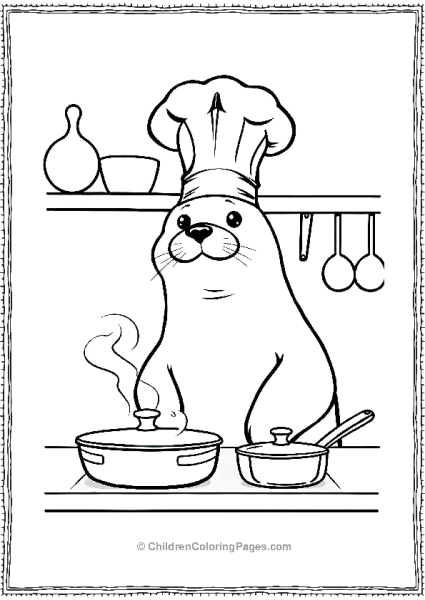 A Seal Wearing A Chefs Hat Free PDF Printable