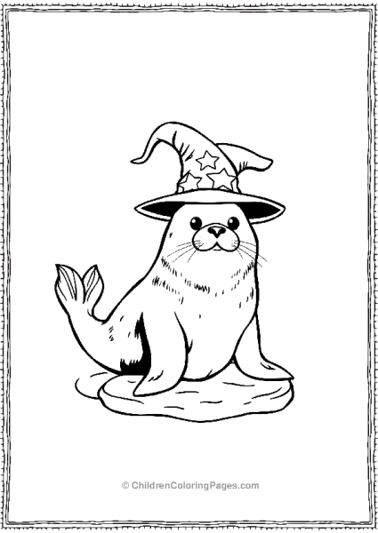 A Seal Wearing A Wizard Hat Free PDF Printable