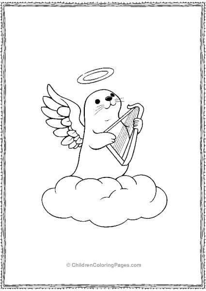 A Seal With Angel Wings Free PDF Printable