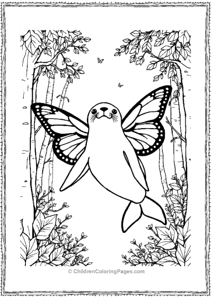 A Seal With Butterfly Wings Free PDF Printable