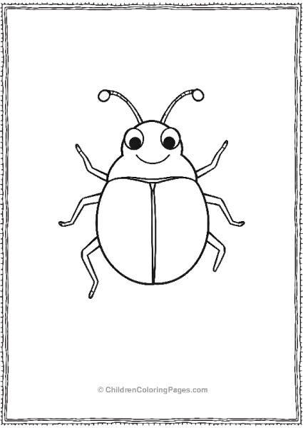 A Simple Beetle With A Round Body And Two Big Eyes Free PDF Printable