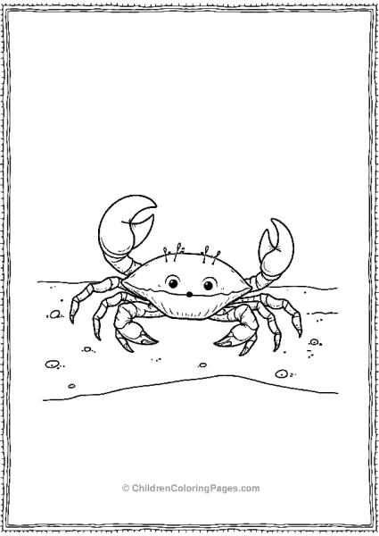 A Simple Crab With Minimalistic Details Crawling Free PDF Printable