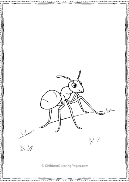 A Simple Outline Of An Ant Walking Free PDF Printable